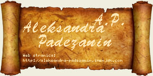 Aleksandra Padežanin vizit kartica